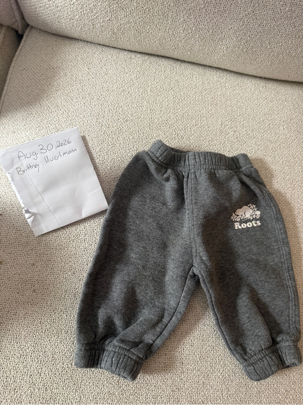 Roots Kids Dark Gray Fleece Joggers